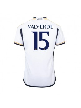 Moški Nogometna dresi replika Real Madrid Federico Valverde #15 Domači 2023-24 Kratek rokav